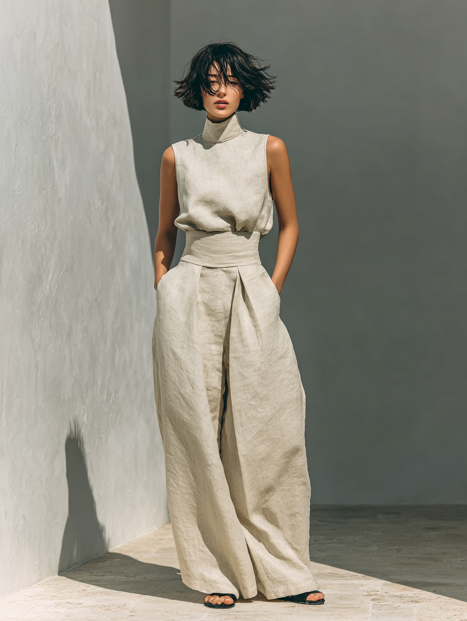 MARISSE™ - CONJUNTO MINIMALISTA DE LINO