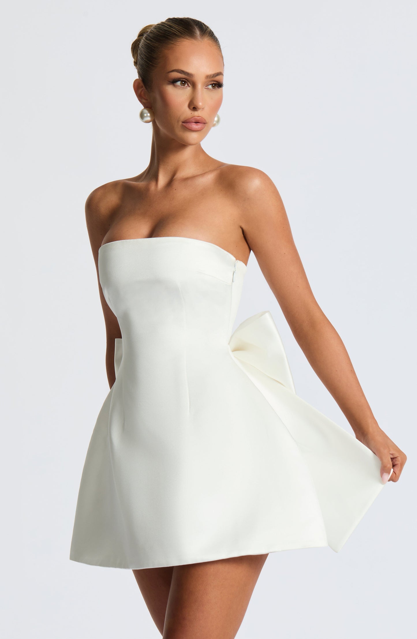 VESTIDO MINI ABBEY - MARFIL
