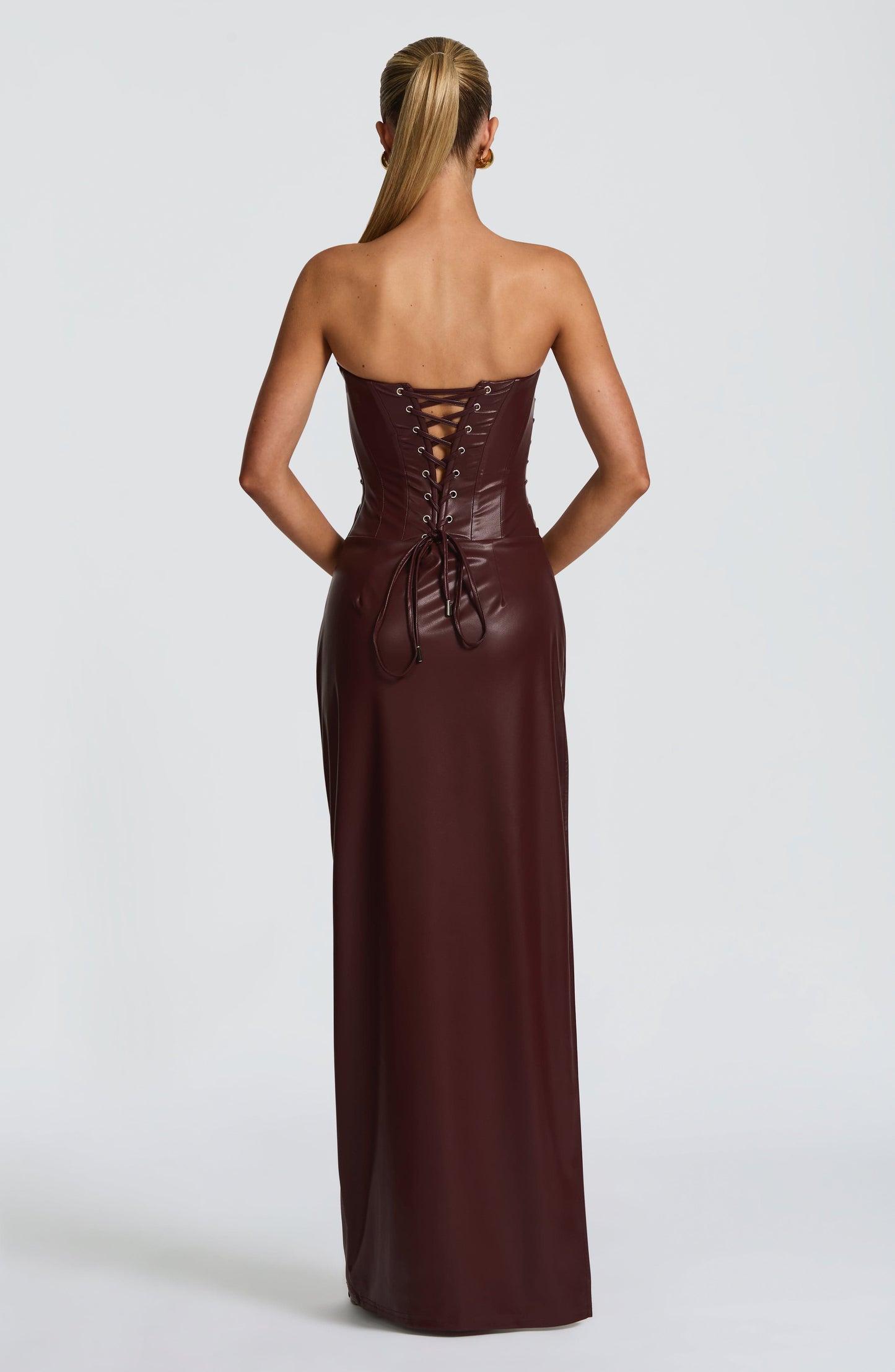 ALBA MAXI DRESS - BURGUNDY