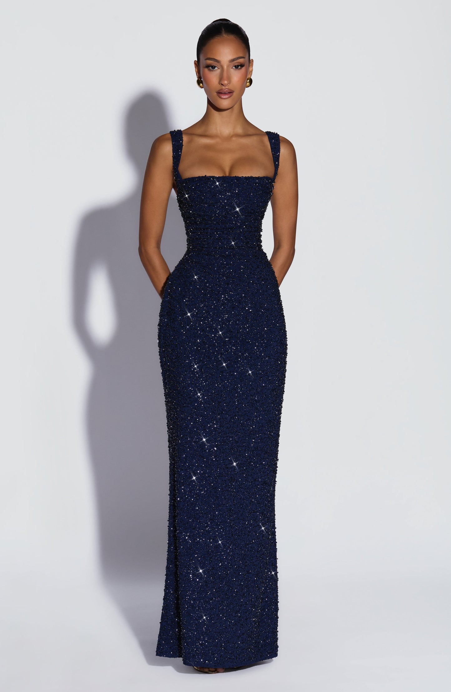 CALANTHE MAXI DRESS - NAVY SPARKLE