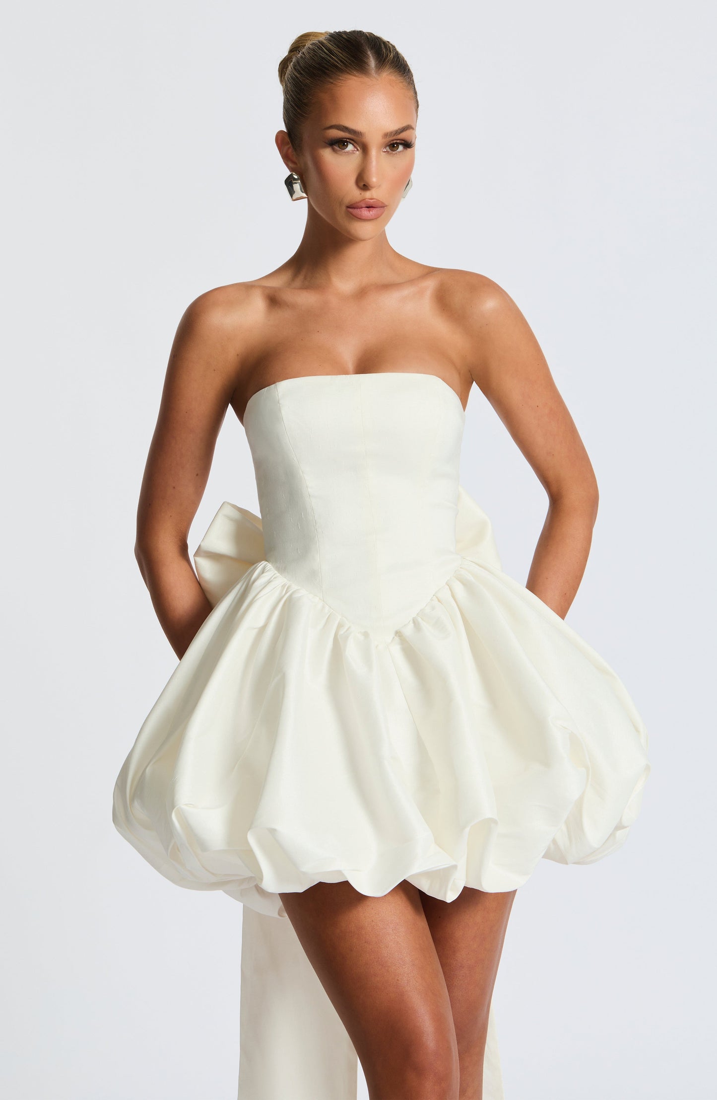 LOTUS MINI DRESS - IVORY