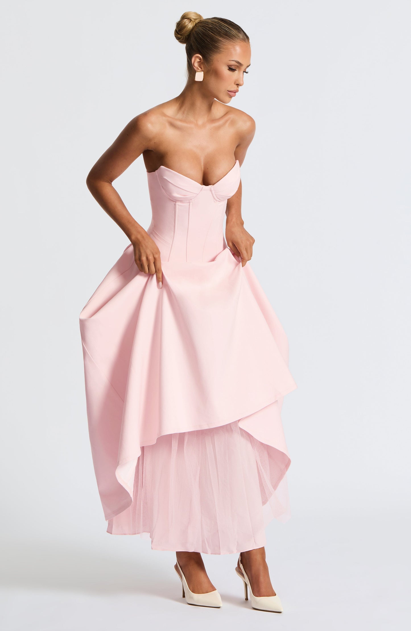 SALMA MIDI DRESS - BLUSH