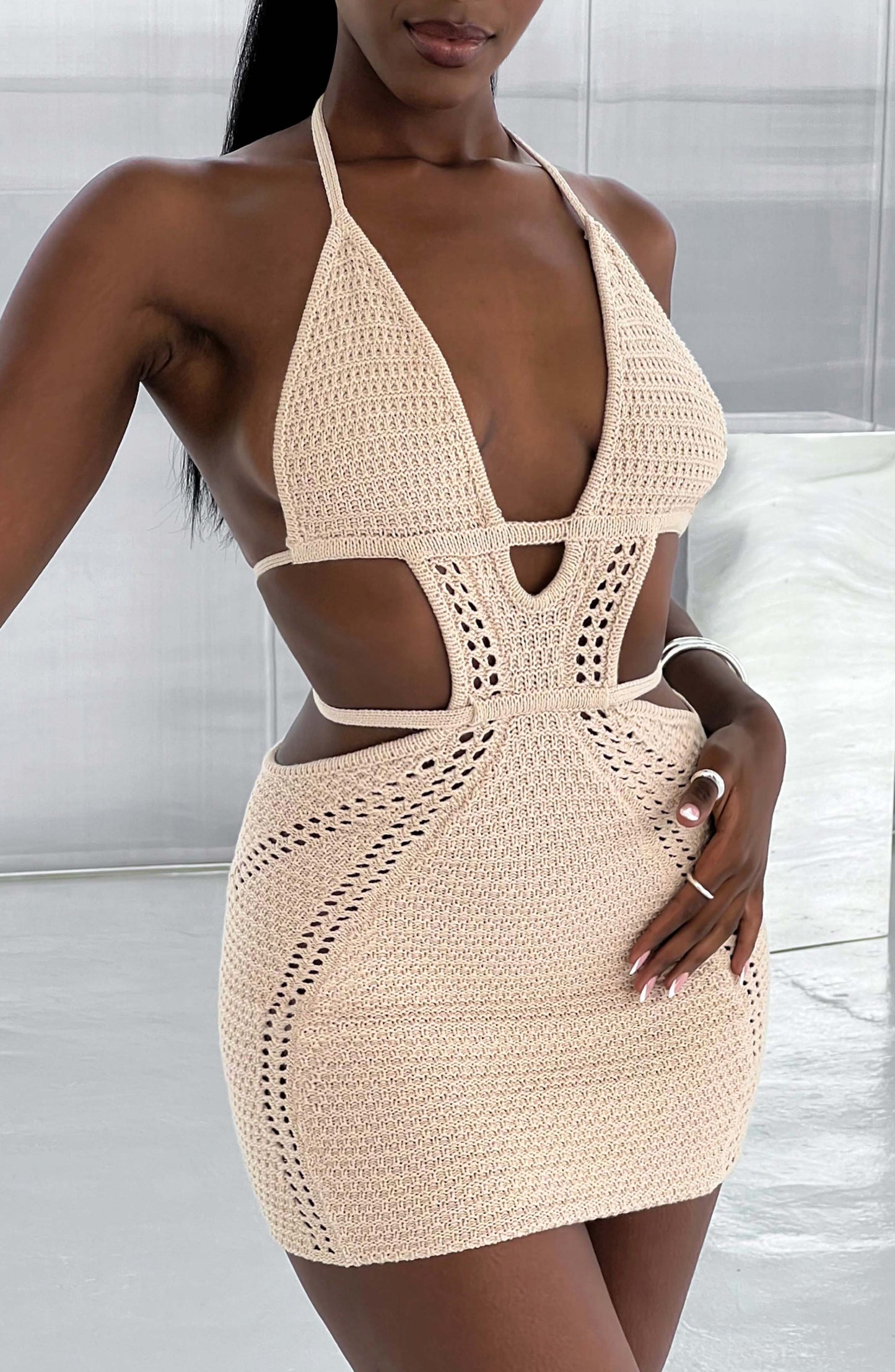 SELENA MINI DRESS - CREAM