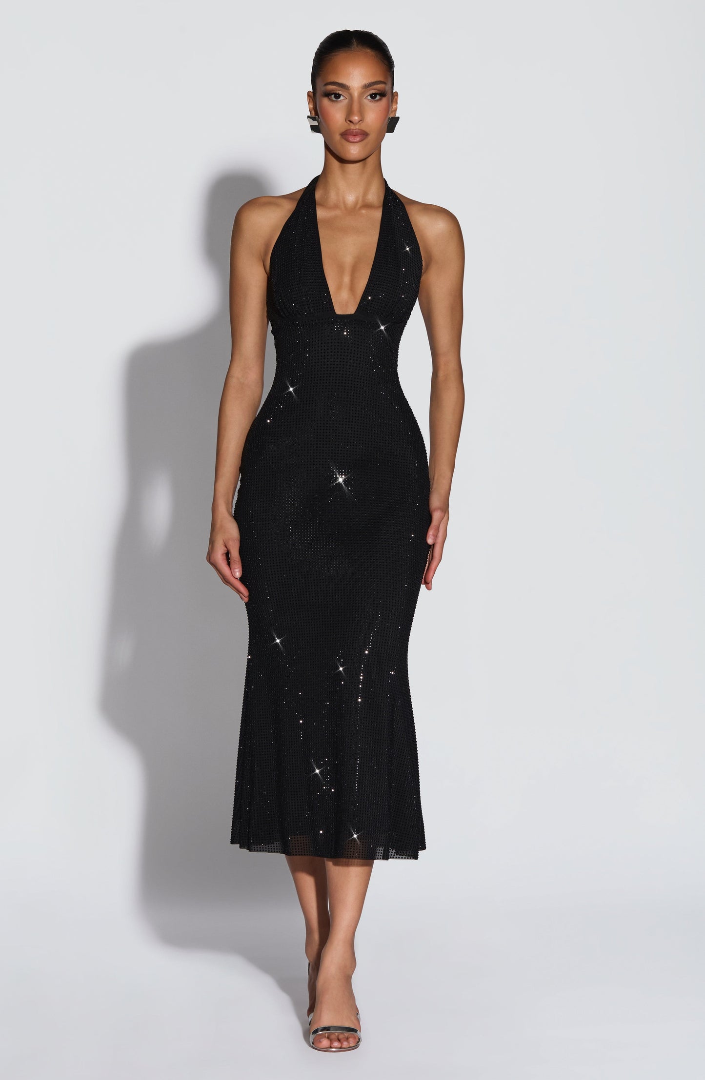 SONORA MIDI DRESS - BLACK