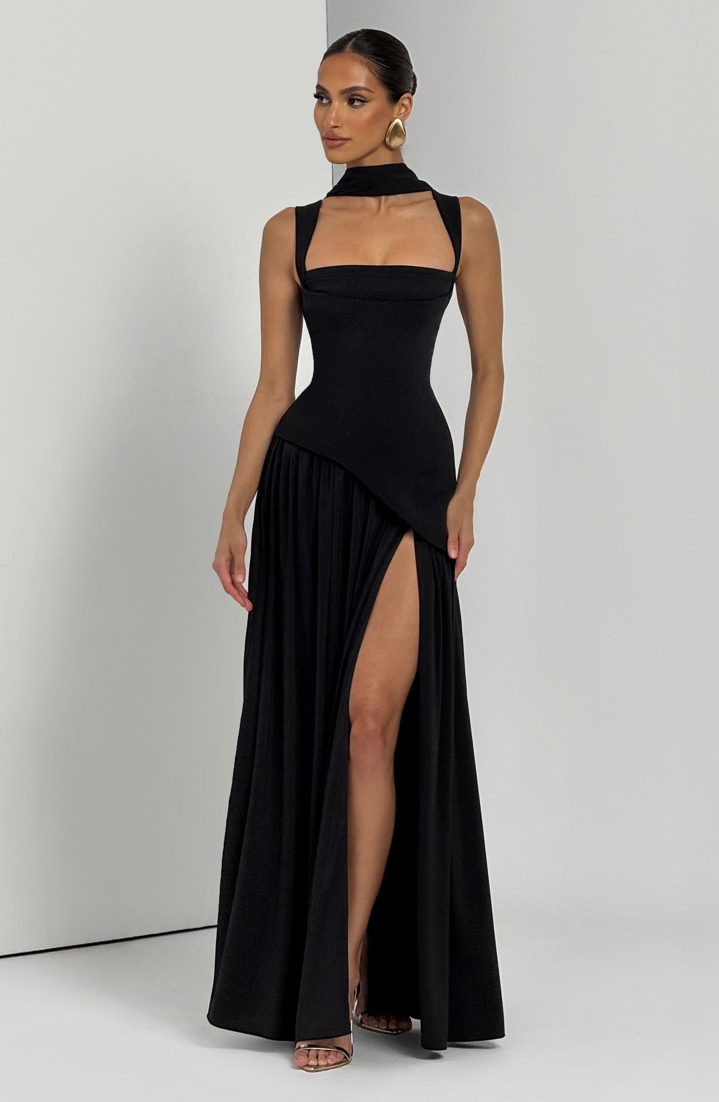 TULLULAH MAXI DRESS - BLACK