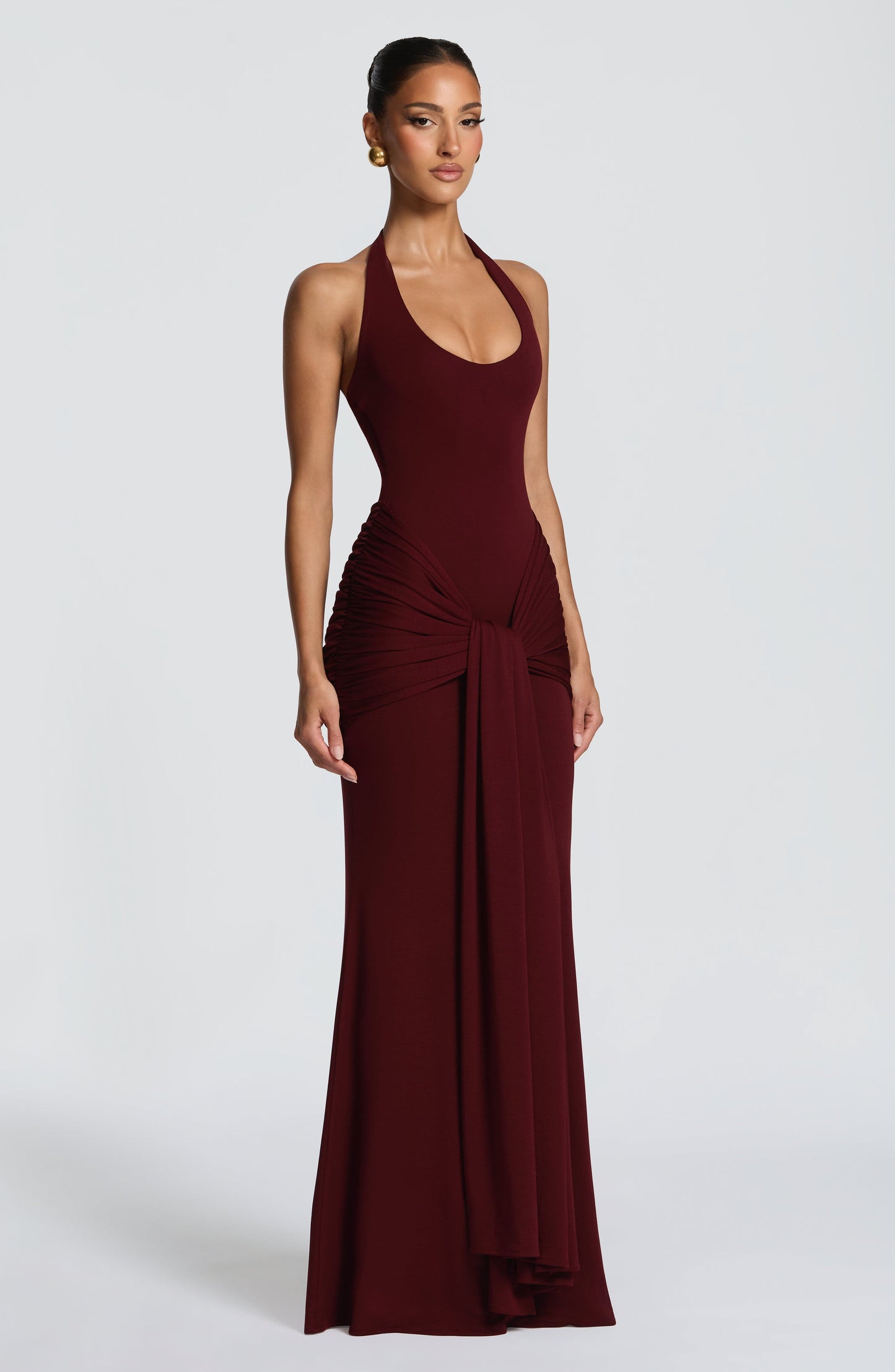 VENEDA MAXI DRESS - CHERRY LACQUER
