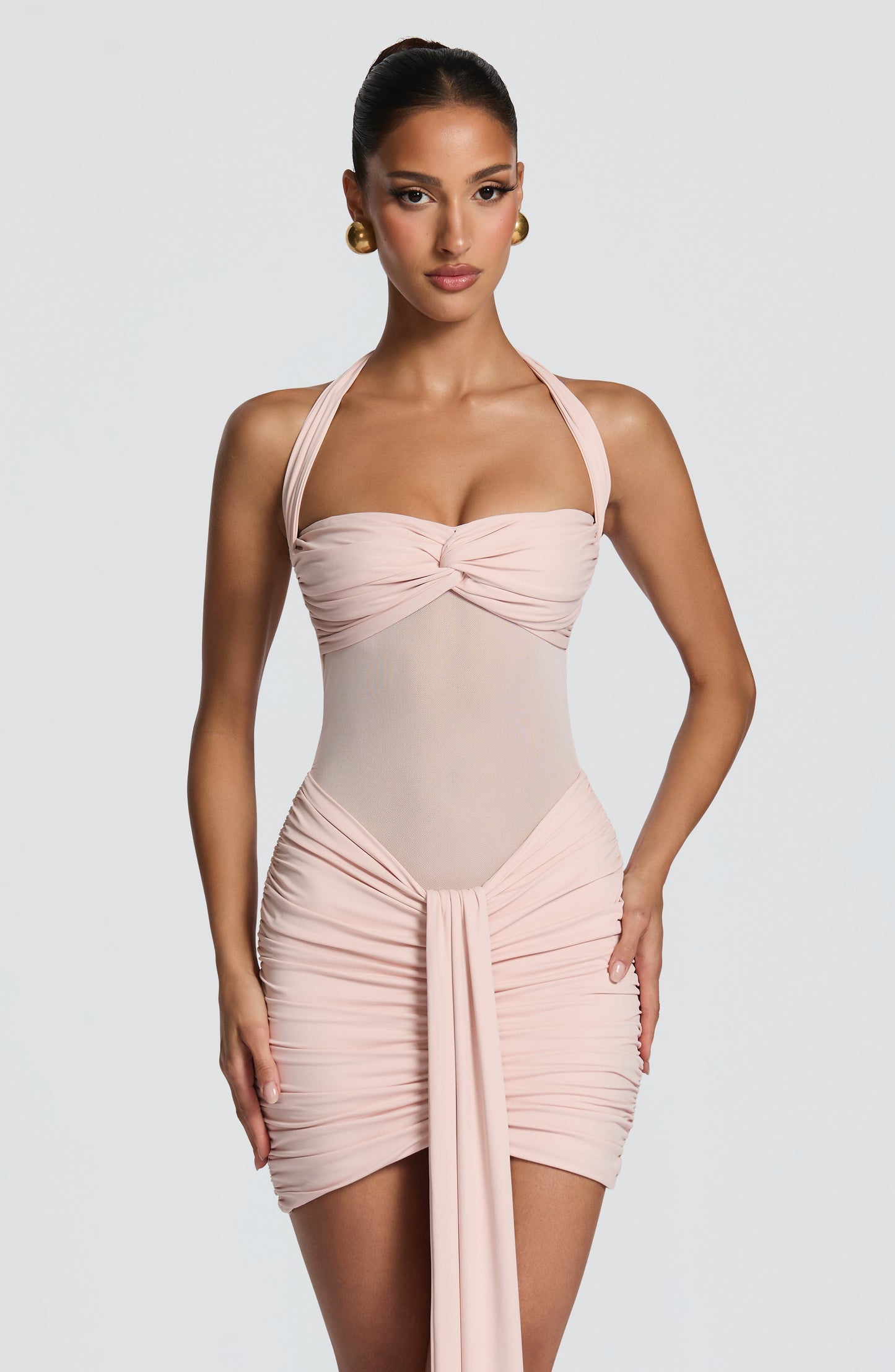 VIXEN MINI DRESS - SOFT BLUSH