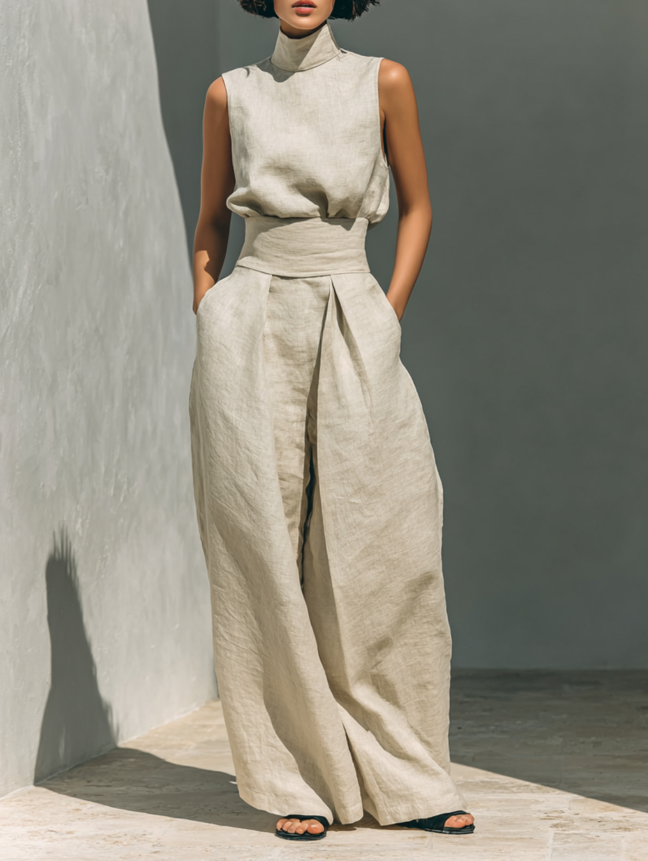 MARISSE™ - CONJUNTO MINIMALISTA DE LINO