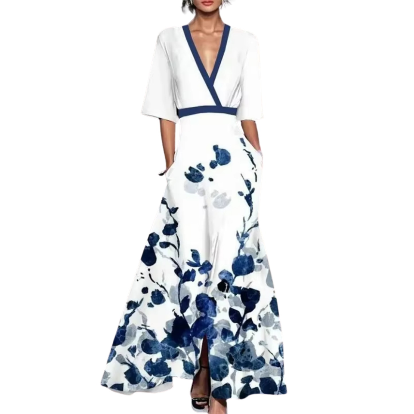 NOELIA™ - VESTIDO DE PRIMAVERA FLORAL CON ESCOTE EN V