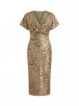 CALANDRA™ - VESTIDO NOTAS DORADAS