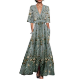 NOELIA™ - VESTIDO DE PRIMAVERA FLORAL CON ESCOTE EN V