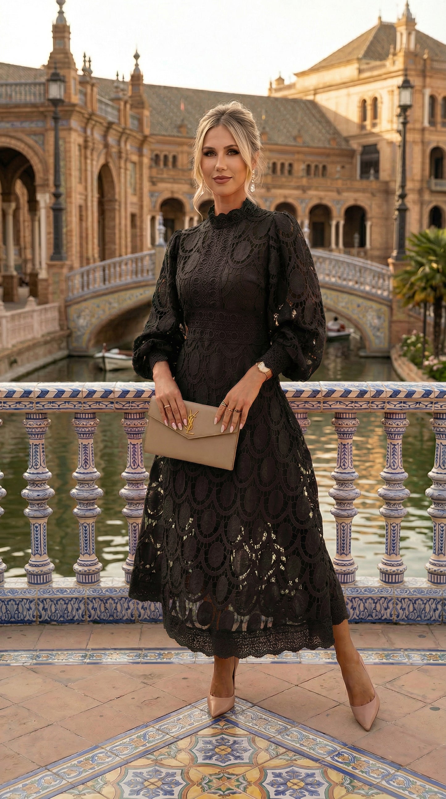 NOOR™ - VESTIDO ROMÁNTICO CON DETALLES REFINADOS