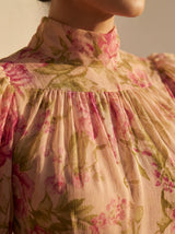 ROSARIO™ - VESTIDO LARGO DE CHIFFON LIGERO ESTAMPADO FLORAL