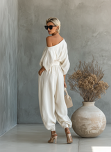 CHLOE™ - CONJUNTO DE LINO OFF-WHITE
