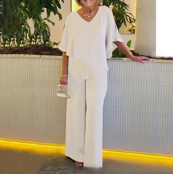 MARTHA™ - CONJUNTO DE DOS PIEZAS CON PANTALÓN DE PIERNA ANCHA