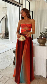 GIUSTELLA™ - VESTIDO MAXI CORPIÑO SIN TIRANTE ESTILO IMPACTANTE