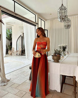 GIUSTELLA™ - VESTIDO MAXI CORPIÑO SIN TIRANTE ESTILO IMPACTANTE