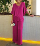 MARTHA™ - CONJUNTO DE DOS PIEZAS CON PANTALÓN DE PIERNA ANCHA