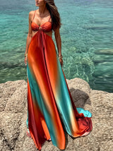 SOLARIA™ - VESTIDO MAXI CON DEGRADADO AL ATARDECER