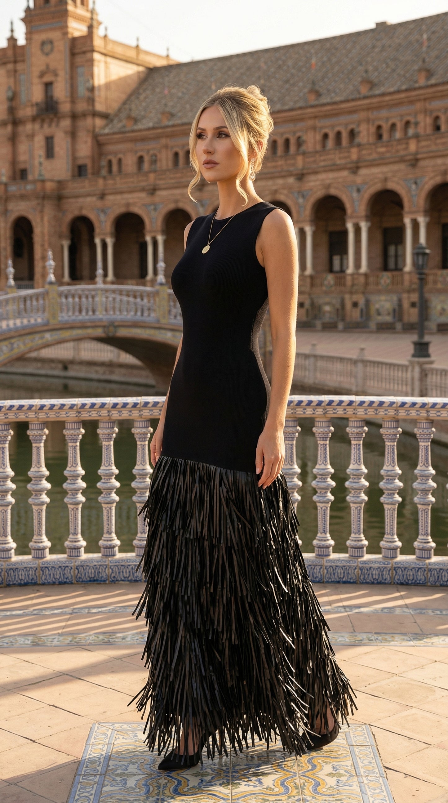 ANA™ - VESTIDO DE FLECOS