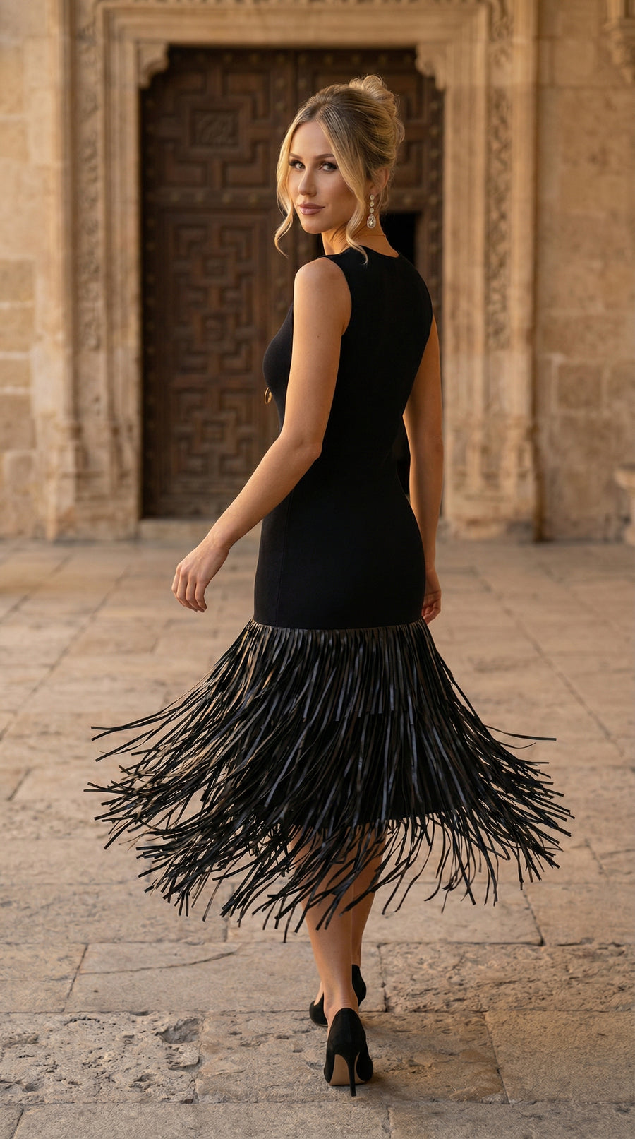 ANA™ - VESTIDO DE FLECOS