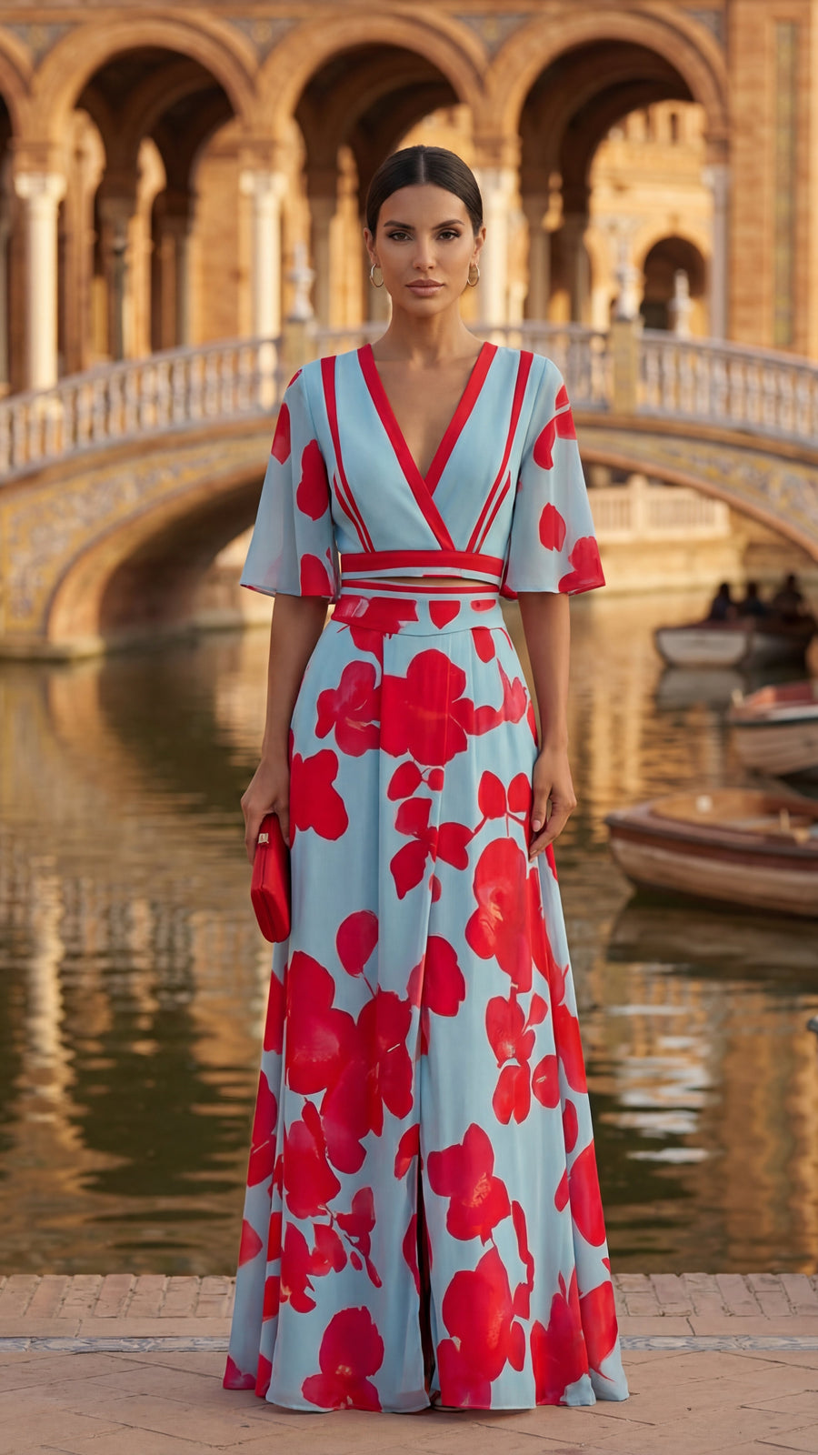 NOELIA™ - VESTIDO DE PRIMAVERA FLORAL CON ESCOTE EN V