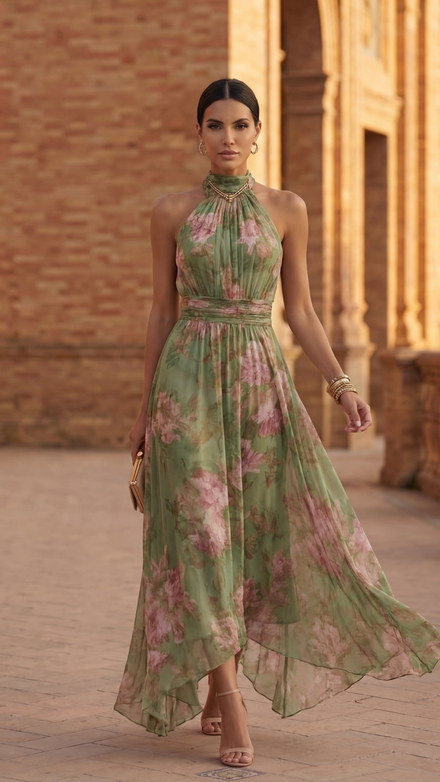 OLIVIA™ - VESTIDO LARGO ELEGANTE ESTAMPADO FLORAL