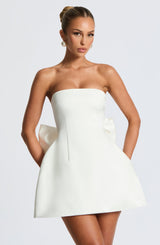 VESTIDO MINI ABBEY - MARFIL