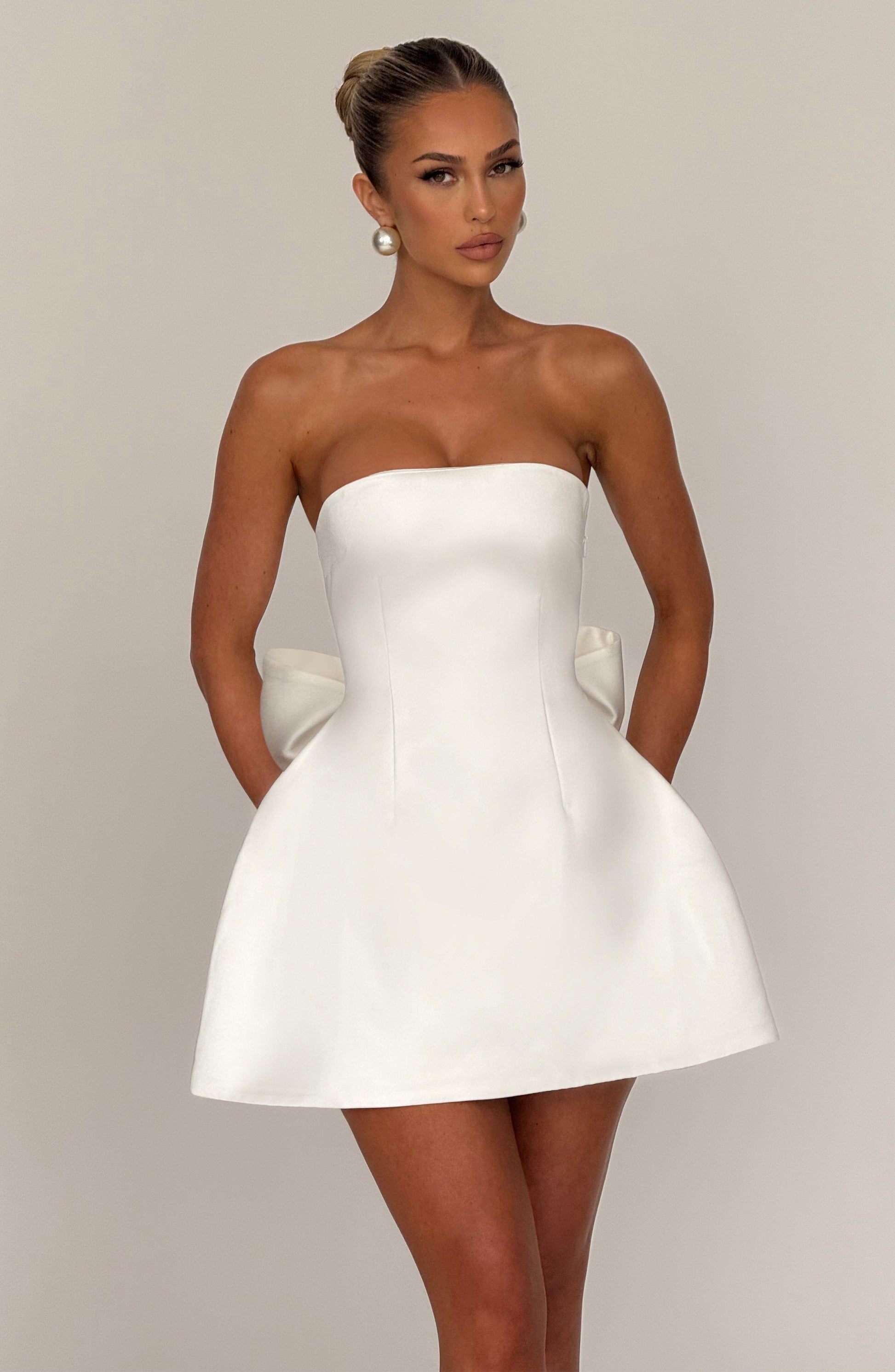VESTIDO MINI ABBEY - MARFIL