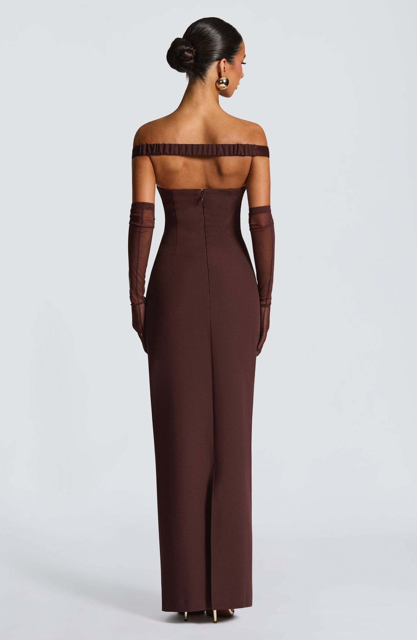 VESTIDO MAXI ABIGAIL - MARRÓN CIRUELA