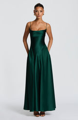 ADELINA MAXI DRESS - EMERALD