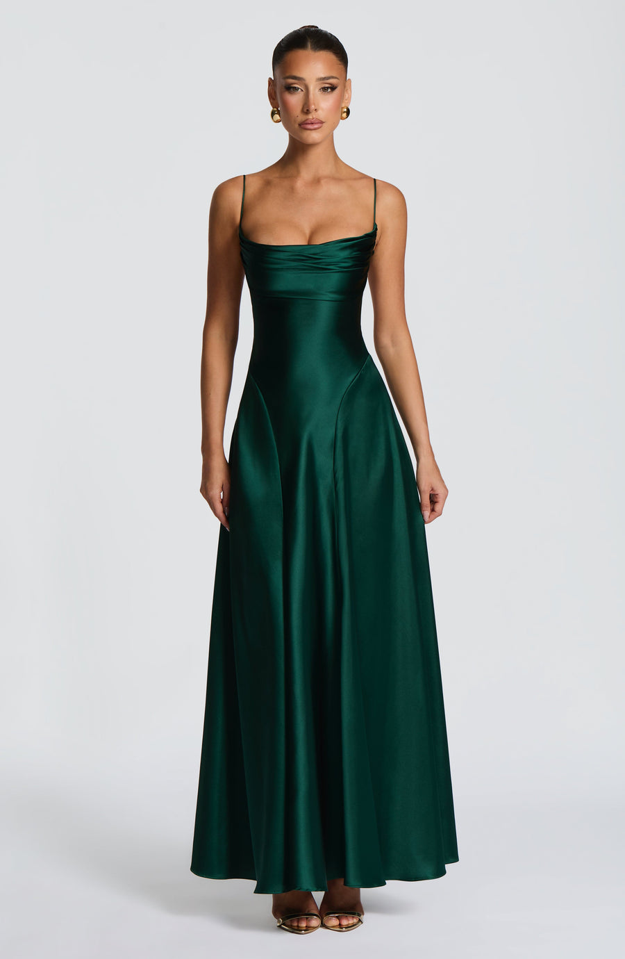 VESTIDO LARGO ADELINA - ESMERALDA