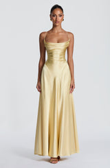 ADELINA MAXI DRESS - LEMON