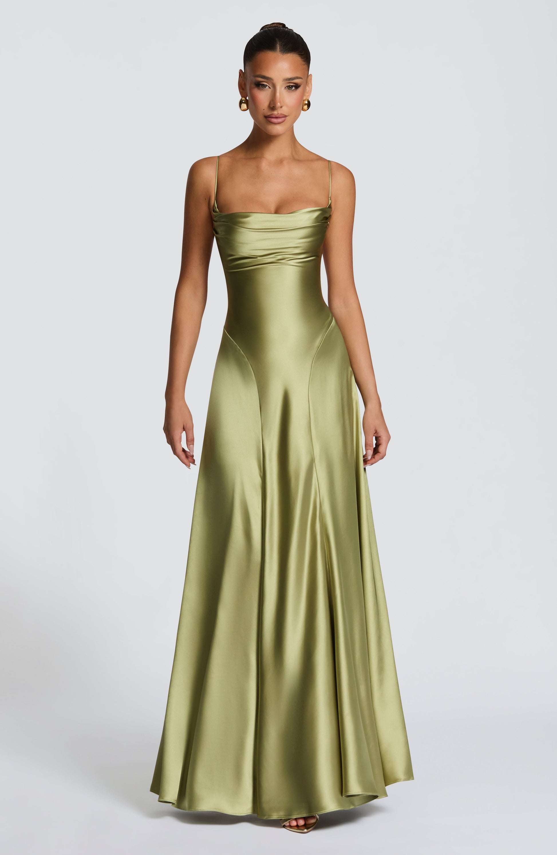 ADELINA MAXI DRESS - LIGHT OLIVE