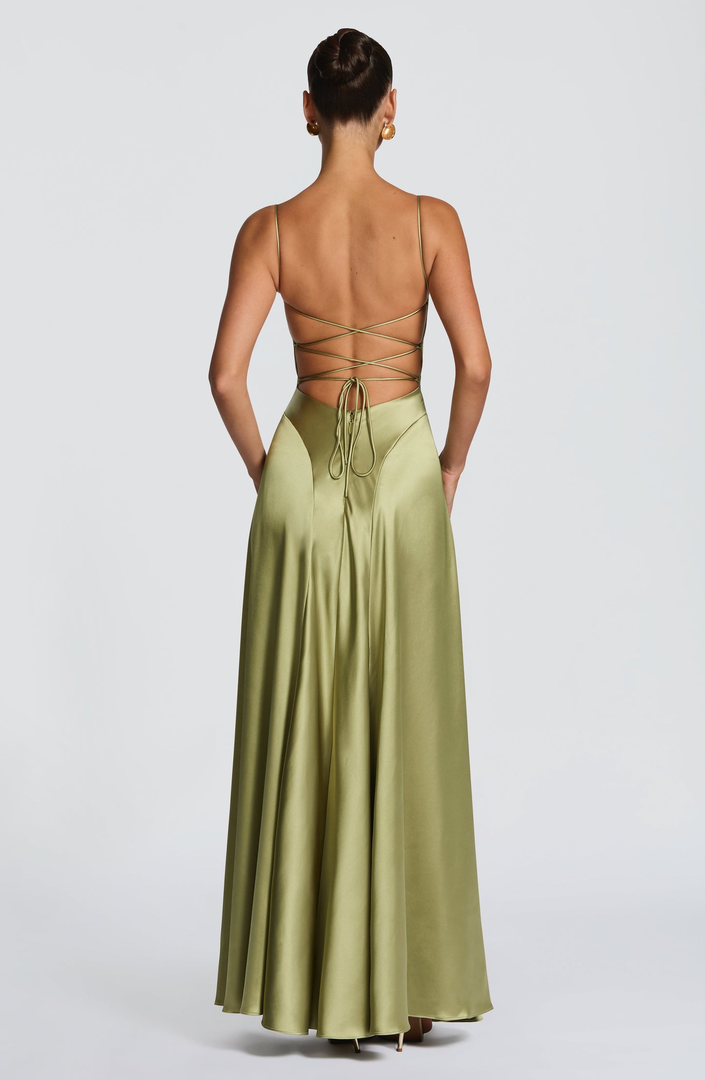 ADELINA MAXI DRESS - LIGHT OLIVE