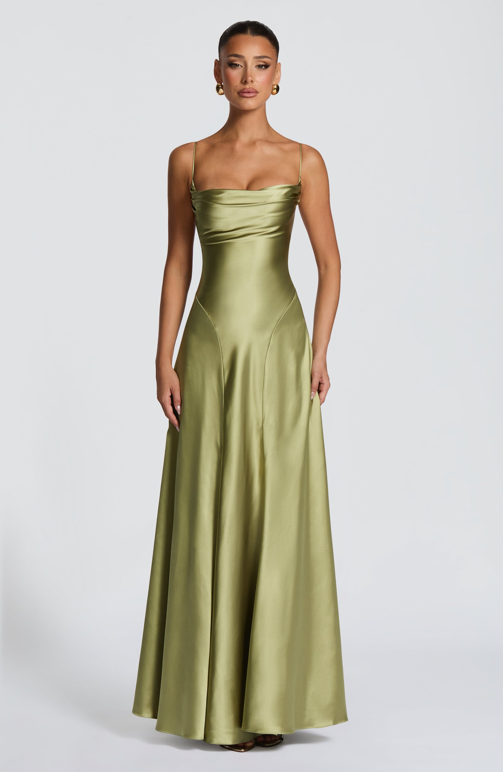 ADELINA MAXI DRESS - LIGHT OLIVE
