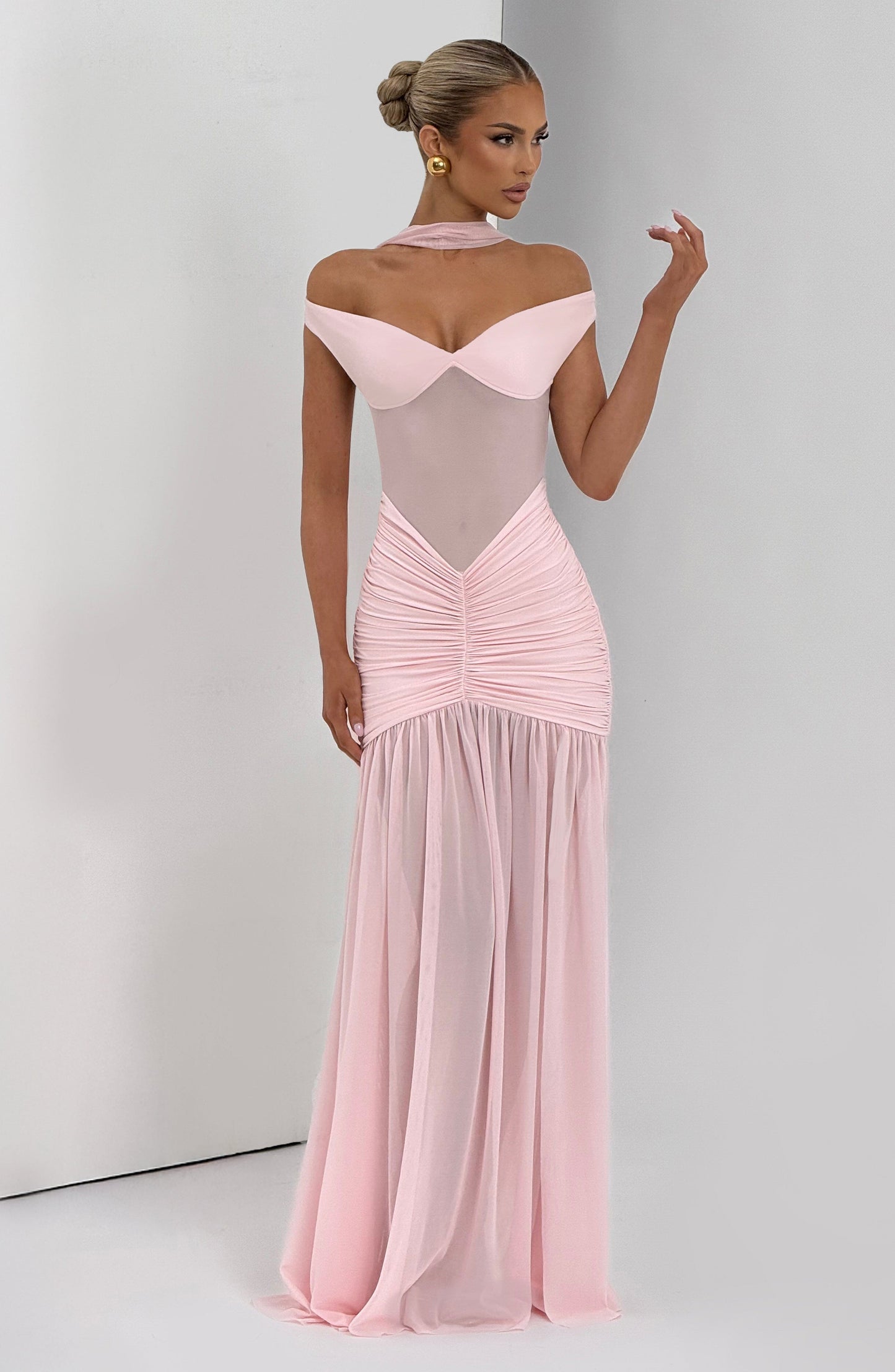 ALAIA MAXI DRESS - BLUSH