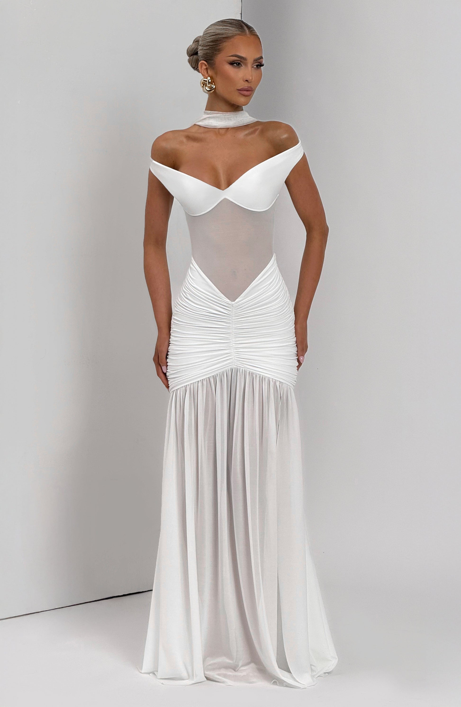 ALAIA MAXI DRESS - IVORY