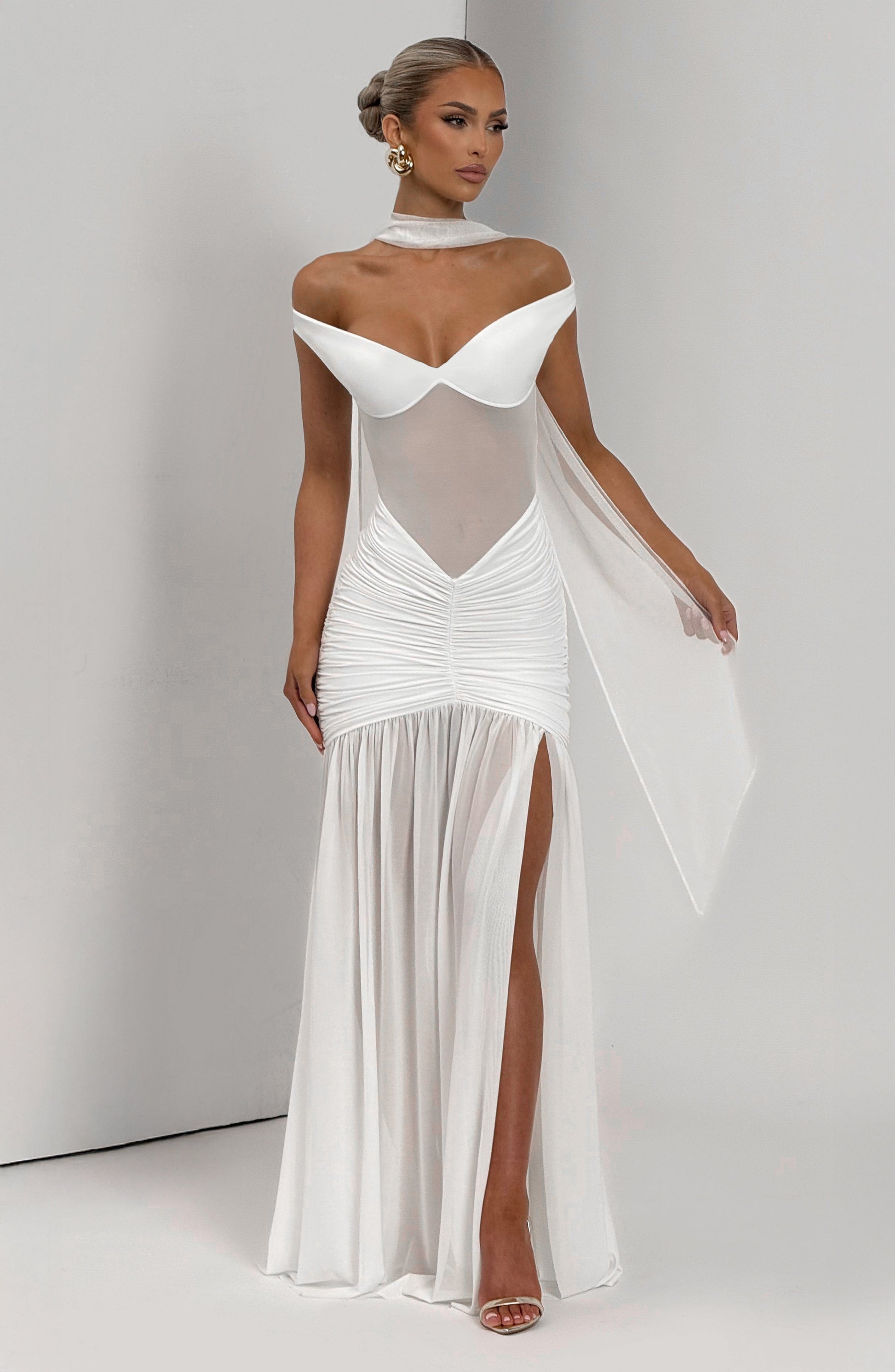 ALAIA MAXI DRESS - IVORY