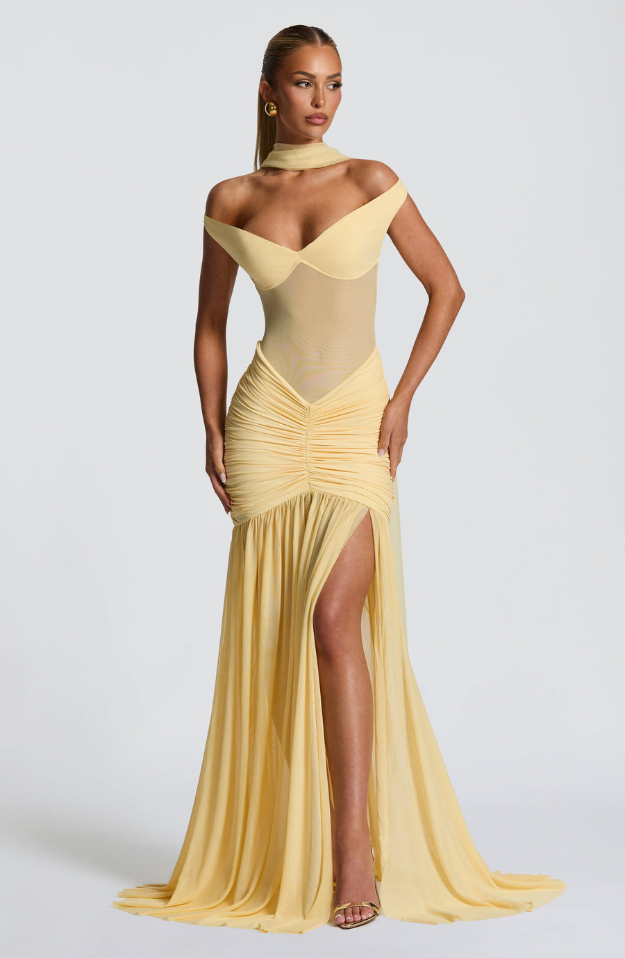 VESTIDO LARGO ALAIA - LIMÓN