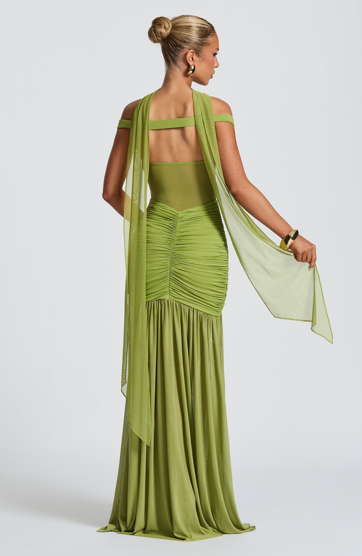 ALAIA MAXI DRESS - OLIVE