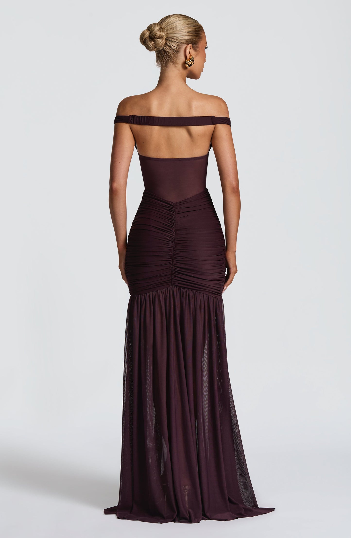 ALAIA MAXI DRESS - PLUM