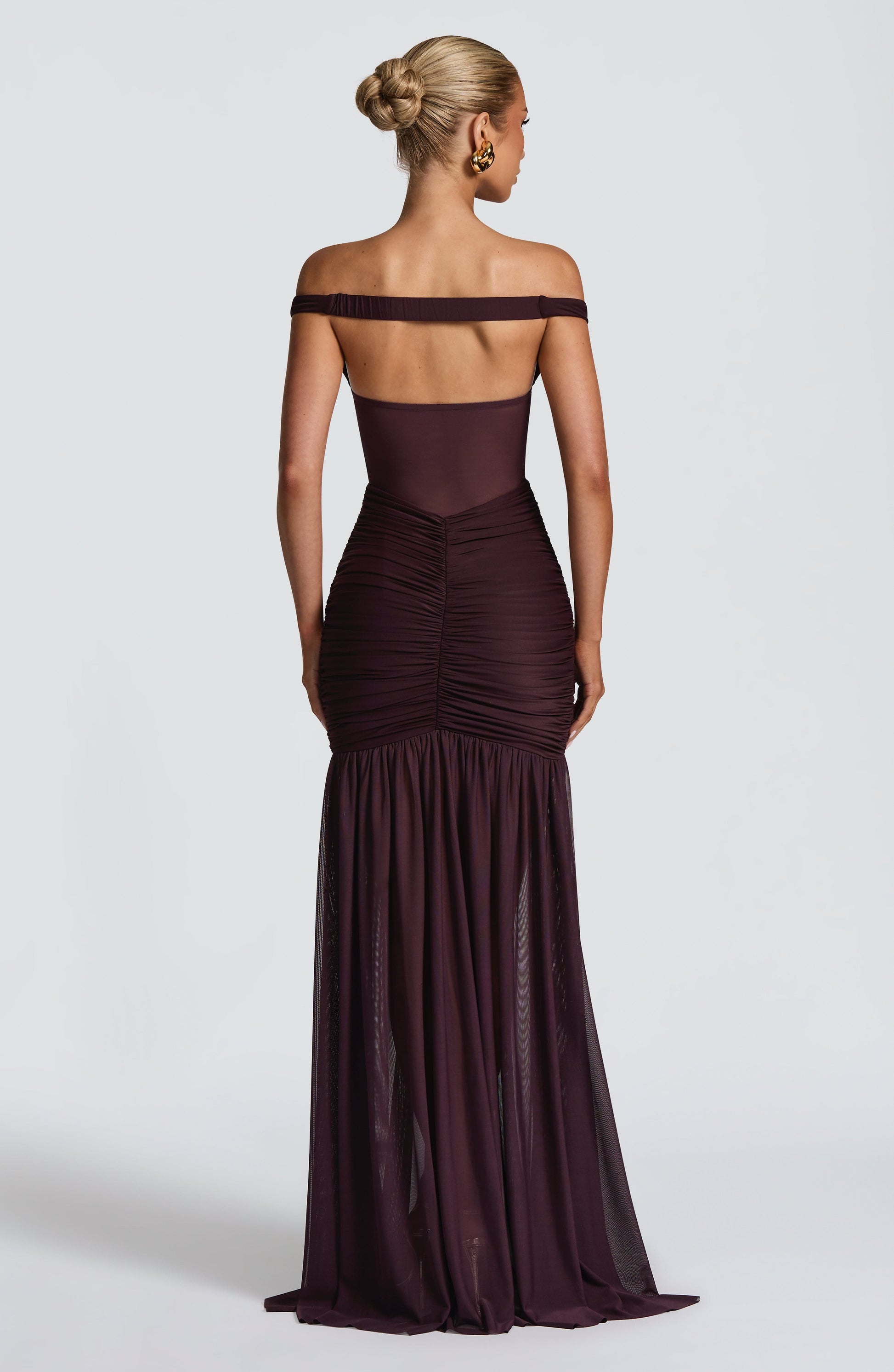 ALAIA MAXI DRESS - PLUM