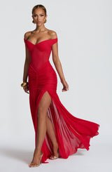 ALAIA MAXI DRESS - RED