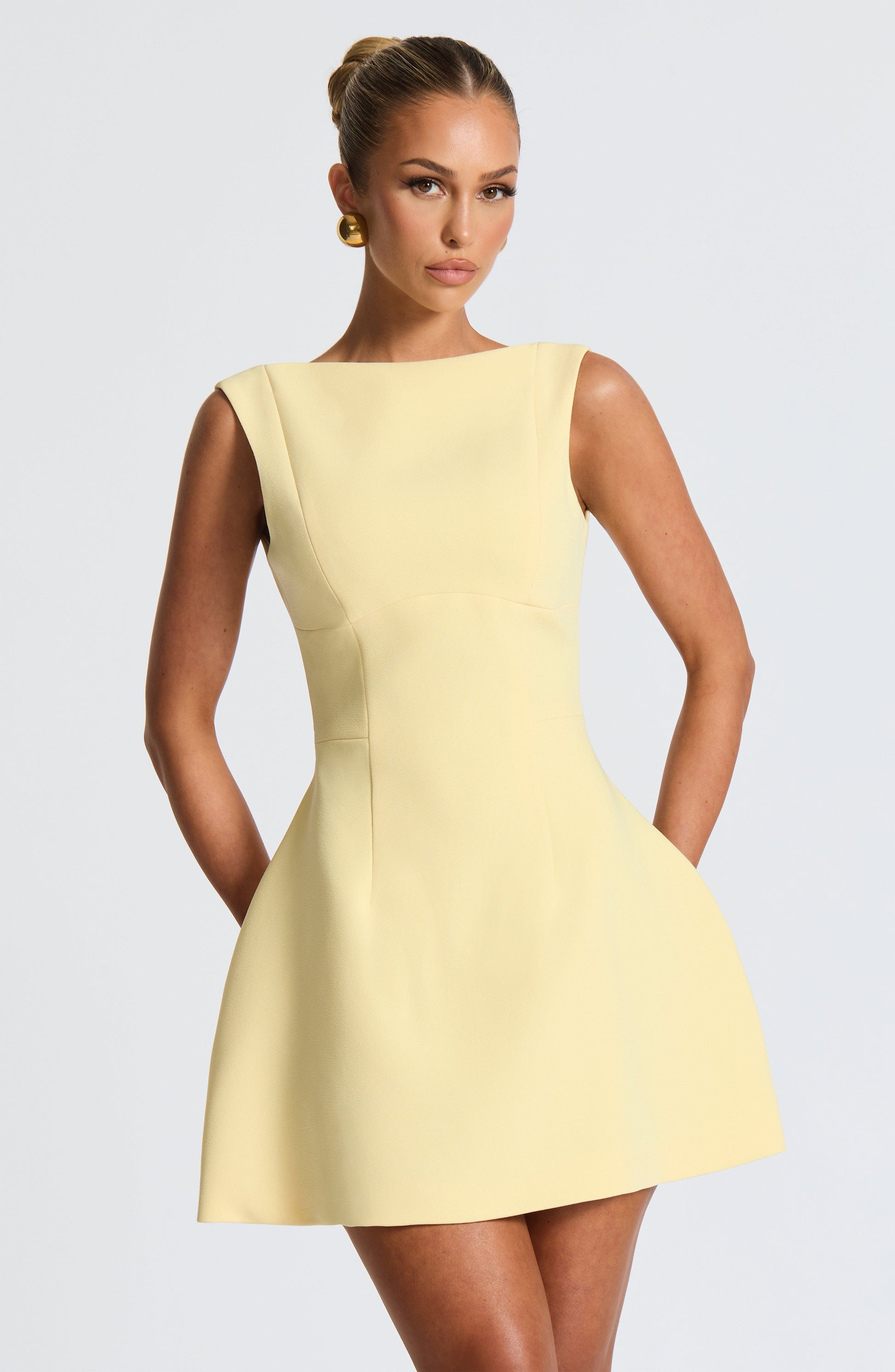 ALANA MINI DRESS - LEMON