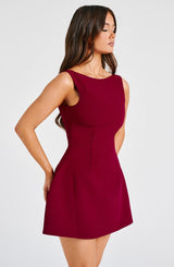 ALANA MINI DRESS - WINE
