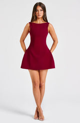 ALANA MINI DRESS - WINE