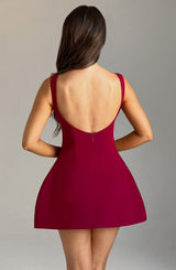 ALANA MINI DRESS - WINE