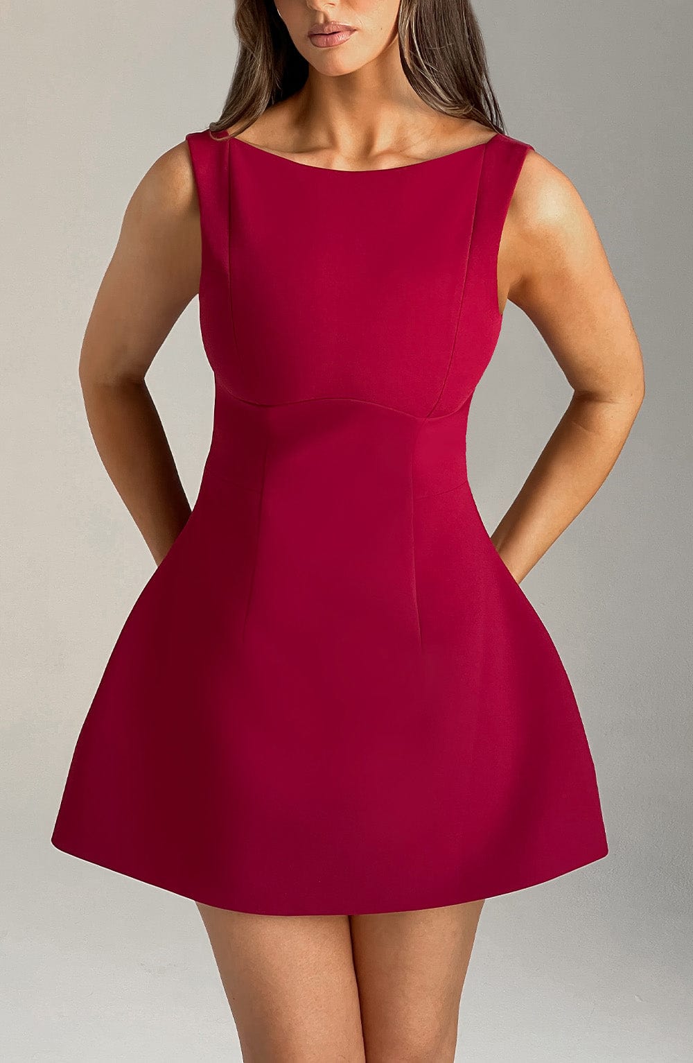 ALANA MINI DRESS - WINE