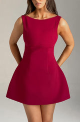 ALANA MINI DRESS - WINE